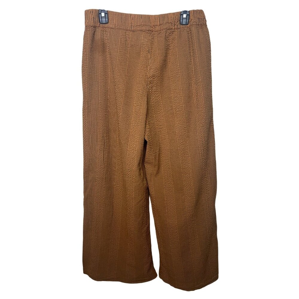 Free People Womens Star Of Wonder Striped Brown Wide-Leg Pants Medium - Picture 11 of 16